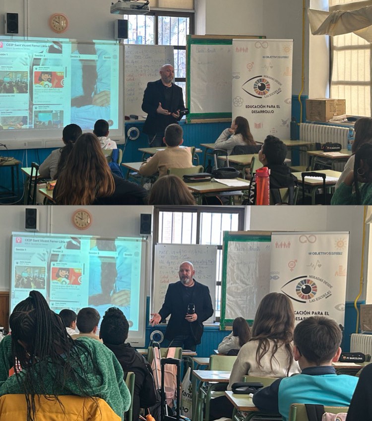 Actividad de Miradas desde las Escuelas dentro de un centro educativo